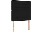 Vidaxl Letto Boxspring Con Materasso E Led Nero 100 X 200 Cm Tessuto