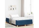 Vidaxl Letto A Molle Con Materasso Blu 120 X 200 Cm In Tessuto