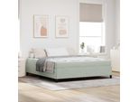 Vidaxl Struttura Letto Con Materasso Grigio Chiaro 180 X 200 Cm Tessuto