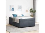 Vidaxl Struttura Letto Con Materasso Grigio Scuro 160 X 200 Cm Tessuto
