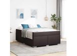 Vidaxl Struttura Letto Con Materasso Marrone Scuro 160 X 200 Cm Tessuto