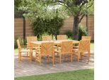Vidaxl Sedia Da Pranzo 8 Pezzi Naturale 62,5 X 59 X 89 Cm Legno Massiccio Acacia