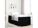 Vidaxl Struttura Letto Con Materasso Nero 100 X 200 Cm In Tessuto