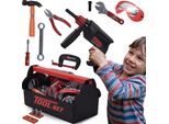 Lolex | Set Di Attrezzi Per Bambini - 30 X 10 X 10 Cm - Da 3 Anni - Attrezzo Giocattolo - Cassetta Degli Attrezzi