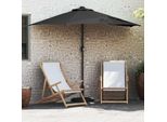 Vidaxl Ombrellone Da Giardino Nero 294 X 150 X 224 Cm