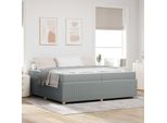Vidaxl Struttura Letto Con Materasso Grigio Chiaro 200 X 200 Cm In Tessuto