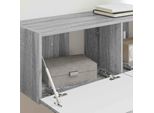 Vidaxl Mobile Tv A Parete 2 Pezzi Grigio Sonoma 98 X 31 X 29,5 Cm