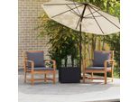 Vidaxl Sedia Con Cuscino 2 Pezzi Marrone E Grigio Scuro 65 X 60 X 76,5 Cm