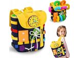 Lolex | Zaino Creativo In Feltro - 2-5 Anni - Con Lavagna Sensoriale - Giocattolo Educativo - Zaino Per Bambini
