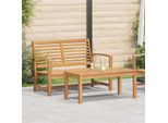 Vidaxl Panca 2 Pezzi Marrone In Legno Massiccio Teak