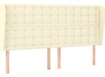 Syfax™ Testiera Ad Orecchio Crema 163X23X118/128 Cm In Pelle Finta