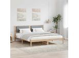 Vidaxl Struttura Letto Grigio Chiaro 180 X 200 Cm In Legno Di Pino Massiccio