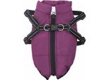 Vidaxl Cappotto Per Cani Con Pettorina Viola 2XL Pile E Poliestere