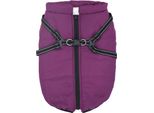 Vidaxl Cappotto Per Cani Con Pettorina Viola 4XL Pile E Poliestere
