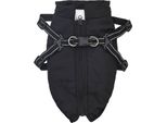Vidaxl Cappotto Per Cani Con Pettorina Nero 2XL In Pile E Poliestere