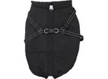 Vidaxl Cappotto Per Cani Con Pettorina Nero 3XL In Pile E Poliestere