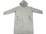 Vidaxl Coperta Con Cappuccio Grigio S Flanella