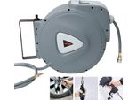 Avvolgitore Di Tubi Per Aria Compressa Izrielar 30M+2M Rientro Automatico Attacco 1/4" 18 Bar Ø15Mm Avvolgitore Automatico Di Tubi Per Aria Compressa Staffa A Muro"