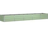 Vidaxl Fioriera Verde 400 X 80 X 45 Cm In Acciaio