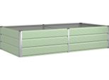 Vidaxl Fioriera Verde Pastello 195 X 100 X 45 Cm Acciaio Zincato
