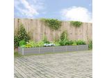 Vidaxl Fioriera Grigio Chiaro 195 X 100 X 45 Cm Acciaio Zincato