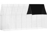 Vidaxl Gabbia Per Conigli Argento 400 X 100 X 210 Cm Acciaio Zincato