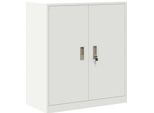 Vidaxl Armadio Bianco 80 X 40 X 90 Cm Acciaio Laminato A Freddo