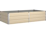 Vidaxl Fioriera Avorio 195 X 100 X 45 Cm Acciaio Zincato