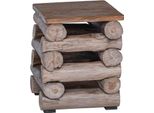 Vidaxl Sgabello Naturale 30 X 30 X 38 Cm In Teak Massiccio