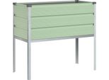 Vidaxl Fioriera Verde Pastello 100 X 45 X 90 Cm Acciaio Zincato
