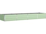 Vidaxl Fioriera Verde Pastello 195 X 100 X 45 Cm Acciaio Zincato