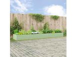 Vidaxl Fioriera Verde Pastello 195 X 100 X 45 Cm Acciaio Zincato