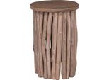 Vidaxl Sgabello Naturale 30 X 30 X 45 Cm In Legno Massiccio Di Teak