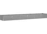 Vidaxl Fioriera Grigio Chiaro 480 X 80 X 45 Cm In Acciaio