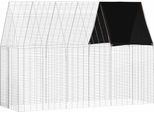 Vidaxl Gabbia Per Conigli Argento 300 X 100 X 210 Cm Acciaio Zincato