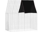 Vidaxl Gabbia Per Conigli Argento 200 X 100 X 210 Cm Acciaio Zincato