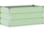 Vidaxl Fioriera Verde Pastello 100 X 50 X 45 Cm Acciaio Zincato