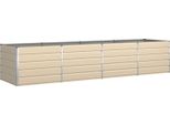 Vidaxl Fioriera Avorio 195 X 100 X 45 Cm Acciaio Zincato