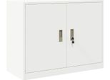 Vidaxl Armadio Bianco 90 X 40 X 70 Cm Acciaio Laminato A Freddo