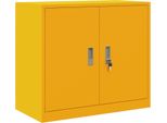 Syfax™ Armadio Giallo Senape 80 X 40 X 70 Cm Acciaio