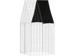 Vidaxl Gabbia Per Conigli Argento 100 X 100 X 210 Cm Acciaio Zincato