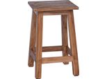 Vidaxl Sgabello Naturale 30 X 30 X 47 Cm Legno Di Mogano