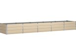 Vidaxl Fioriera Avorio 400 X 80 X 45 Cm In Acciaio