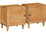Syfax™ Armadio Da Notte 2 Pcs Marrone Chiaro 40 X 33 X 46 Cm
