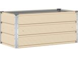 Vidaxl Fioriera Avorio 100 X 50 X 45 Cm Acciaio Zincato