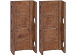 Vidaxl Scaffale Marrone 24 X 13 X 54 Cm Legno Massiccio Di Mogano