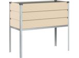 Vidaxl Fioriera Avorio 100 X 45 X 90 Cm Acciaio Zincato
