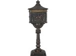 Vidaxl Cassetta Per Le Lettere In Piedi In Bronzo 42,5 X 29,5 X 117 Cm In Fusione Di Alluminio