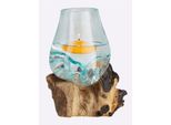Heine Home Kerzenhalter, Beige (Natur), B/H/T: 16Cm X 22Cm X 15Cm, Kerzenhalter, Kerzenhalter