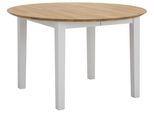 Esstisch Home Affaire "Time Massivholz Fsc Holztisch", Weiß (Weiß, Eiche, Natur), B:120Cm H:75Cm T:120Cm, Tische, Esstisch, Durchmesser 120 Cm, Mit Auszugsfunktion, KüChentisch, Bestseller
